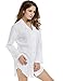 Avidlove Womens Boyfriend Sleep Shirt Luxury Sleepwear Long Sleeve Button-Front Nightshirts