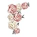 Flowers Wall Sticker Peony Rose, Outivity Waterproof PVC Wall Decals Flowers for Sofa Background Living Room Bedroom Kitchen Nursery Room Decorations (Pink, S)