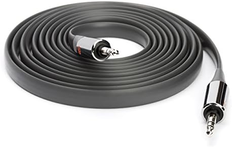 10' Flat AUX Cable - Tangle and Kink Resistant, Grey