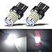iBrightstar Newest 9-30V Super Bright Low Power 7440 7443 T20 LED Bulbs with Projector Replacement for Back Up Reverse Lights or Tail Brake Lights,Xenon White primary