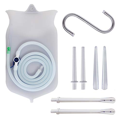 FDA-Approved Silicone Enema Bag Kit - for Coffee & Water Colon Cleanse & Detox at Home - Non-Toxic, BPA and Phthalates Free - 2 Quart Clear Bag.Clear Color.Includes Instruction Booklet. - Thumbnail 7