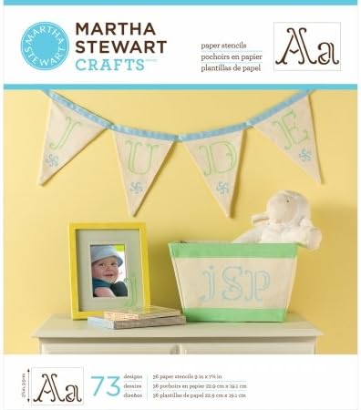 Martha Stewart Large Paper Stencils 36/Pkg-Ornate Alphabet 9X7.5 73 Designs