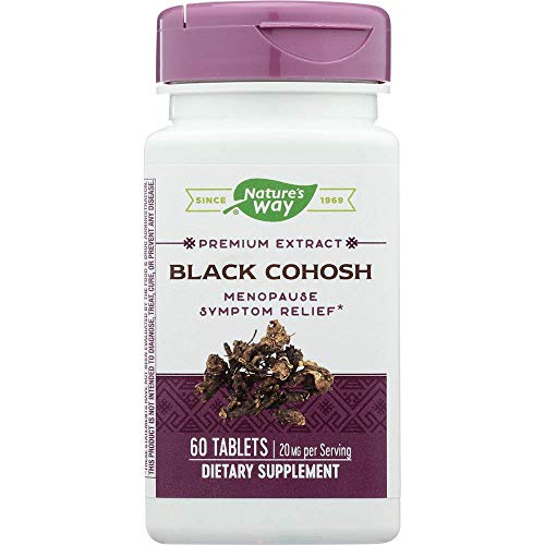 Nature's Way Black Cohosh Standardized Extract (20 mg per Serving), Menopause Relief, 60 Count (Packaging May Vary) Nature's Way Black Cohosh Standardized Extract (20 mg per Serving), Menopause Relief, 60 Count (Packaging May Vary)