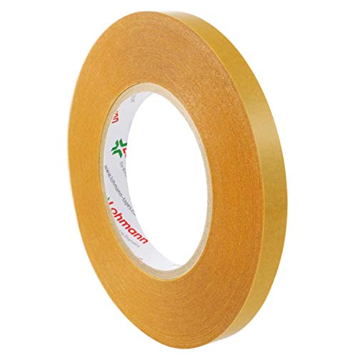 Lohmann Duplocoll 200 Double-Sided Adhesive Tape, Choice of Width Hand Tearable 50 m on Roll Universal Double-Sided Tape for Attaching and Fixing Strong Adhesion 9 mm x 50 m