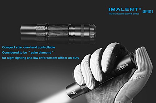 LED tactical flashlight IMALENT DM21 CREE XM-L2 U4 LED Max. 930 lumens throw distance 268 meters waterproof aluminum infinite brightness torch for self-defence law enforcement
