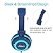 Puersit Kids Headphones Children Stereo Foldable Adjustable On Ear Headsets 3.5mm Jack iPad Cellphones Computer MP3/4 Tablet Kindle (Blue)thumb 3
