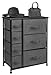 Sorbus Dresser with 7 Drawers - Chest Organizer Tower Unit with Steel Frame, Wood Top, Easy Pull Fabric Bins - Storage Furniture for Bedroom, Hallway, Closet & Office Organization