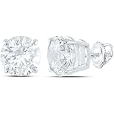 14K White Gold 3Cttw Natural Diamond Supreme Stud Earring