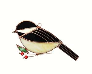 Gift Essentials Chickadee Suncatcher – Bunter Glas-Fensteranhänger Mit Saugnapf