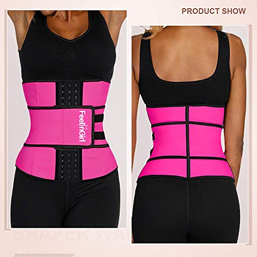 FeelinGirl Women's Latex Underbust Corset Waist Training Trainer Sport