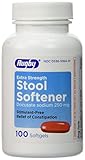 Rugby Docusate Sodium Stool Softener Laxative 250 Mg 100 Softgels