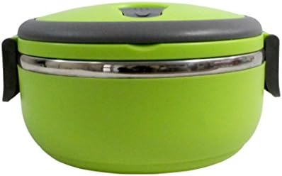 StarCrafts Stackable Bento Stainless Steel Lunch Box (One-Layer, Green)