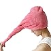Huluwa Hair Drying Towel, Dry Hair Cap, Fast Drying Hair Towel Wrap Turban, Pink