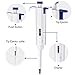 Four E's Scientific Micropipette Single Channel Adjustable Volume Pipettor,5-50 Microliter