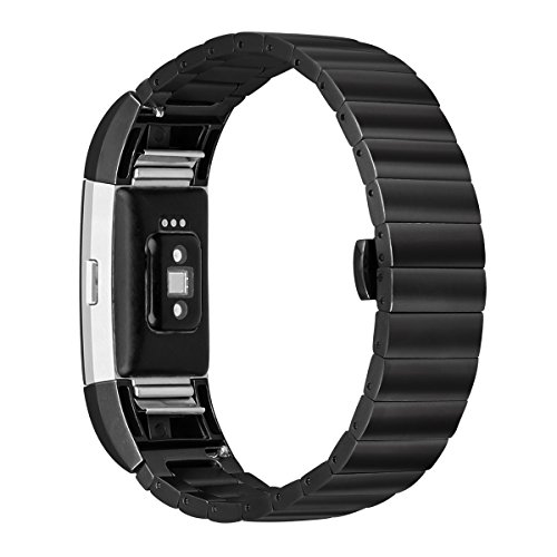 Fitbit charge 2 band, aokay stainless steel metal replacement fit…