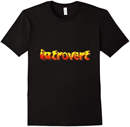 Men's Introvert Power Shy Guy TShirt Large Black