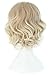 MapofBeauty Beautiful Blonde/ Light Blonde Women's Short Curly Wig