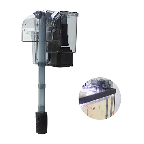 Rimless Aquarium Hang On Filter 3 in 1 External Power Waterfall Suspension Oxygen Pump