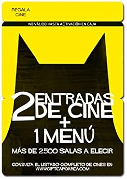 Tarjeta Regalo de entradas de Cine – 2 entradas de Cine + menú: Amazon.es: Electrónica