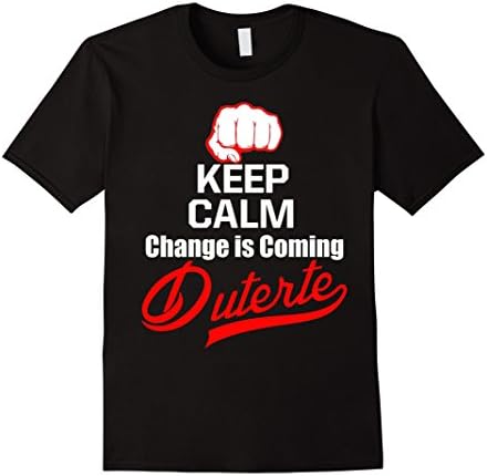 Men's Keep Calm Change is Coming DUTERTE DU30 Medium Black