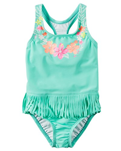 Carter's baby Girls' Floral Fringe Swimsuit, 18 Months