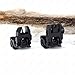CRUSHUNT Tactical Folding Front Rear Set Flip Up Backup Sights BUIS Polymer Sights Windage Adjustment for 1913 Picatinny Rail Black