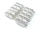 20 CleverDelights Magnetic Jewelry Clasps - Spiral Style - Shiny Silver Color - Necklace Clasp Converter