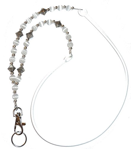 Beaded Fashion Women's Universal Lanyard 34", Strong, Light Weight Silicone Strap, Can Hold Cell Phones, Water Proof Pouch or Multiple Keys and ID's - Thumbnail 4