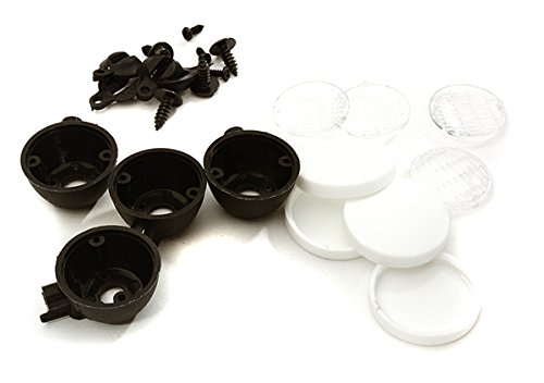 Integy RC Model Hop-ups OBM-1695 Realistic Spot Light (4) w/o LED, Plastic Housing for 1/10 & 1/8 Scale