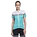 Santic Women’s Full-Zip Short Sleeve Cycling Jersey Medium Greenthumb 1
