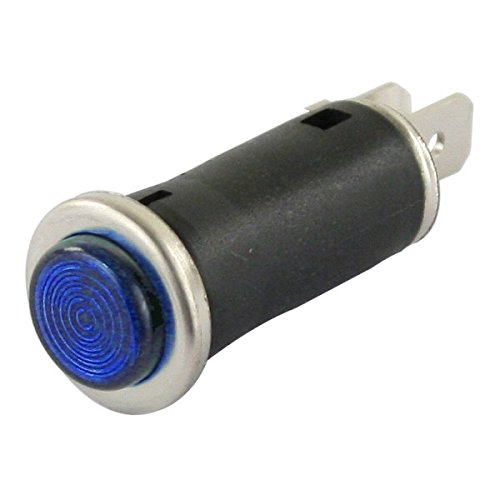 Blue 1/2 Inch Indicator Warning Dash Light Clips Into 1/2 Inch Hole