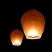 Teekland 50 Piece Fire Sky Lanterns, Chinese Paper Sky Flying, Wishing Lantern Lamp Candle, Party Wedding Wish Kongming Wish Lanterns ,White