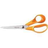 Fiskars 8" Heritage Seamstress Fabric Scissors, Stainless Steel | Cuts A Variety of Materials, Swedish Stainless Steel Blades Resist Rust &amp; Dulling, Hand-Finished &amp; Tested, Ergonomic Handles