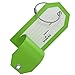 Shacke Large Luggage Tags (2pcs) with Privacy Cover and Steel Loops (Green)