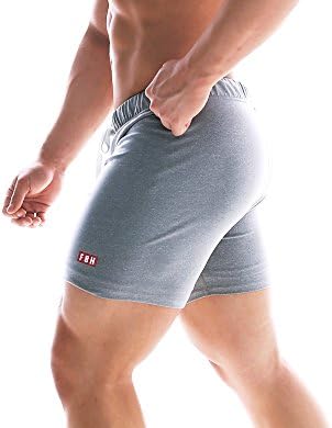FREIGHT HOUSE F8H Men's Squat Shorts - Dual Tights Shorts - Workout Gym Fitness (Small, Heather Gray)