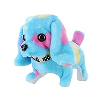 QuStars Electronic Barking Walking Wagging Puppy Dog Toy Pat - Blue Spotted