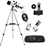 412PZ5ALD5L. SS150 Gskyer-Telescope-Travel-Scope-70mm-Aperture-400mm-AZ-Mount-Astronomical-Refractor-Telescope-for-Kids-Beginners-Portable-Travel-Telescope-with-Carry-Bag-Smartphone-Adapter-and-Wireless-Remote