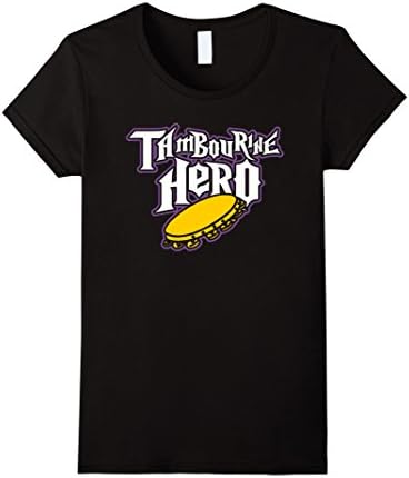 Womens Tambourine Hero Instrument T-Shirt Special Gift Small Black