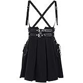 TOMETO STAR Gothic Punk Grunge Skirt High Waist Mini Skirt Harajuku Women Pleated Skirts
