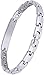 Smarter LifeStyle Sparkling Titanium Magnetic Bracelet for Women - Adjustable Bracelet Length with Sizing Tool for Perfect Fit, Womens Magnetic Bracelet (Silver)