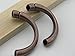 KONMAY 3 Sets 10.0x6.0mm Half Cuff/Circle Magnetic Clasps for Licorice Leather, Antique Copper