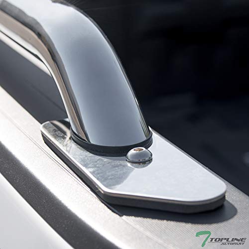 Topline Autopart S/S Stainless Steel Steel Chrome Truck Bed Side Bars Rail For 2004-2014 Ford F150 Styleside 6.5 Feet 78" bed