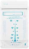 60 Thermal Sensor Breast Milk Bags - Shows when Milk is Frozen, Cold or Hot - Self Standing, Zip Top, Leak Proof, Freezer Safe - Pre Sterilized - BPA Free - 7oz - by Unimom