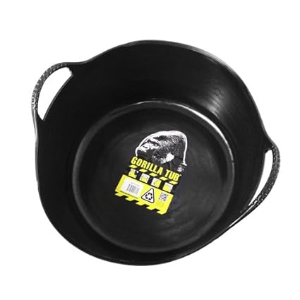 Tubtrugs sp15gbk flexibel schwarz Gorilla Kleine flache 15 Liter/4 Liter Kapazität