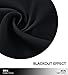 NICETOWN Halloween Blackout Curtain Blinds Window Panels - (Black Color) W52 x L63, Double Panels, Thermal Insulated Blackout Draperies for Living Room