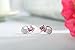 Cat Stud Earrings Screw Back Earring Pink Crystal EGW156