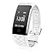 Fitness Tracker, Toprime Waterproof Activity Tracker Smart Wristband, Heart Rate Monitor and Sleep Monitor for Android and IOS, White