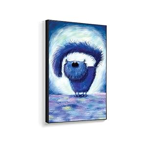 Framed Canvas Home Artwork Decoration Lovely Kitten Canvas Wall Art for Living Room, Bedroom - 16x24 inches