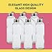 6 Pack - Glass Water Bottles with Multi-Color Neoprene Sleeves, 18 oz Capacity, Kombucha, Smoothies, Juice, Reusable, Back to School, by California Home Goods