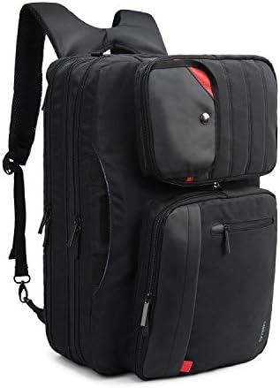 17.3 Inch Laptop Bag Versatile Handbag Shoulder Backpack Knapsack for Men &amp; Women, Multi-Pocket Roomy Stylish Casual Work Computer PC Carrying Briefcase for Business Trip,for HP Lenovo Macbook (Black)